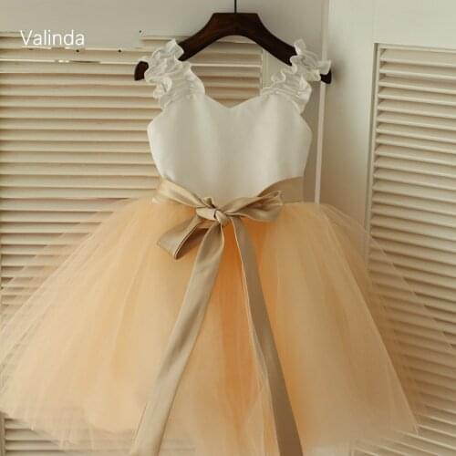 Simple Flower Girl Dresses Birthday Party Children Clothing