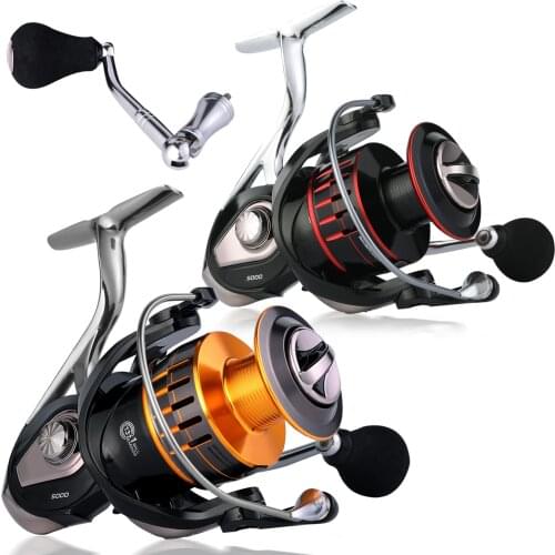 Sougayilang Fishing Reel CM1000-4000 Metal Spool Max Drag 8KG Spinning Reel High Speed 4.7:1/5.2:1 Reel Fishing Gear Pesca