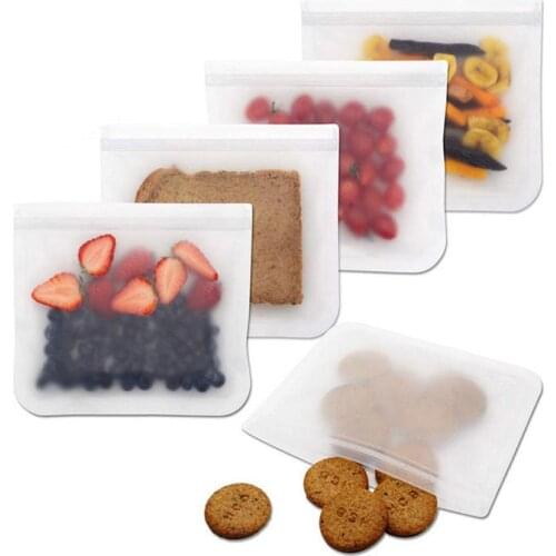 Silicone Food Storage Bag Reusable Refrigerator Seal Food Fresh Bags Kitchen Freezer Bag Fresh Storage Airtight Container Tool