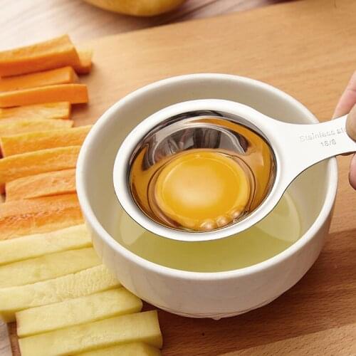 Egg Divider Stainless Steel Egg White Separator Tools Eggs Yolk Filter Separator Home Kitchen Chef Cooking Gadget Egg Tools