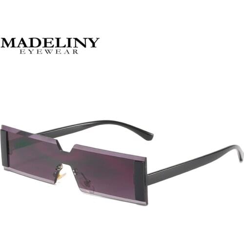 MADELINY Small Rectangle Sunglasses Women Rimless Square Sun Glasses For Female 2021 Summer Style Female UV400 MA483