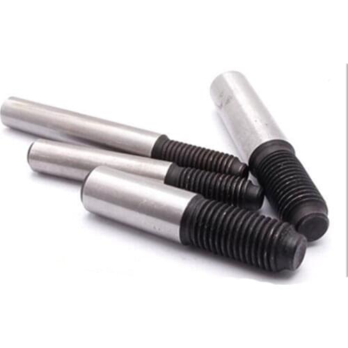1pcs M16 45# steel screw tail round cone pins 1.50 taper outwr thread pin dowels positioning dowel GB881 50mm-200mm long