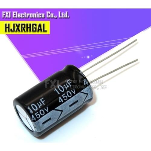 10PCS 450V10UF 13*21mm 10UF 450V 13*21 Electrolytic capacitor New original