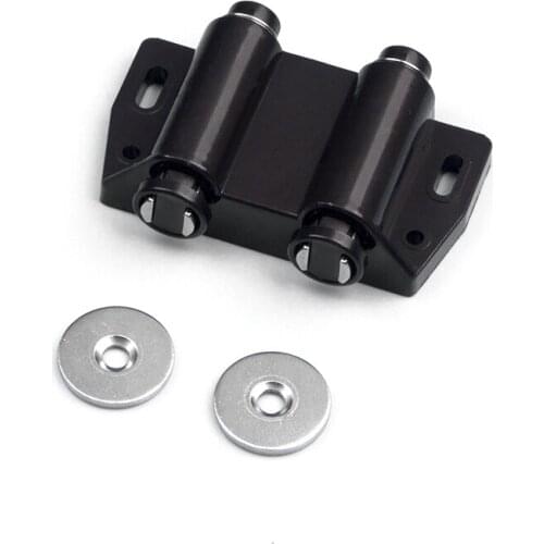 10Pcs White/Black Double Round Head Magnetic Catch Latch for Cabinet Cupboard Touch Catch Stop Self-Aligning Cupboard Magnet