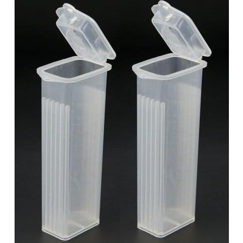 2PCS/lot Plastic microscope specimen sample slides BOX hold 5pcs slides Biological section slide box 2PC free shipping