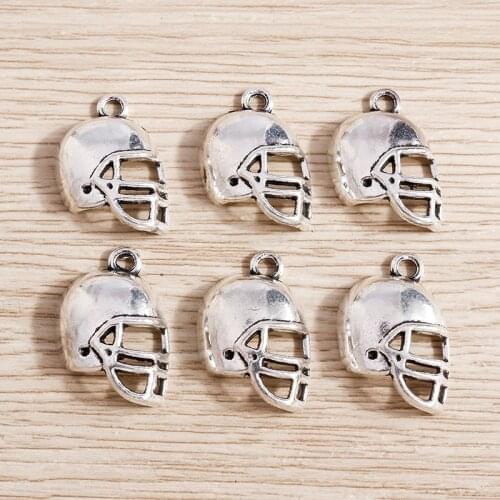 20pcs 14*21mm Retro Silver Color Alloy Mask Charms Pendants for DIY Jewelry Making Necklaces Bracelets Crafts Supplies Accessory