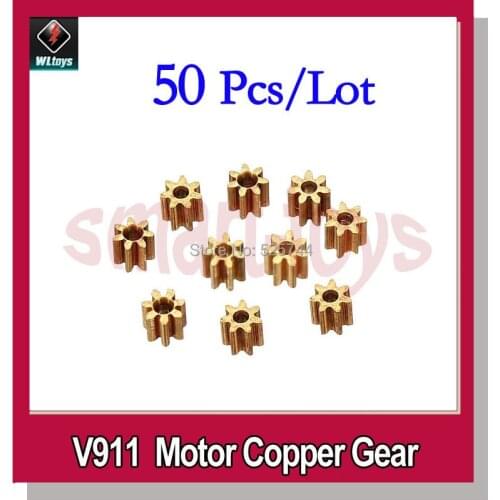 50pcs Wltoys V911 V911-1 V911-2 Motor Copper Gear for V911 Helicopter parts