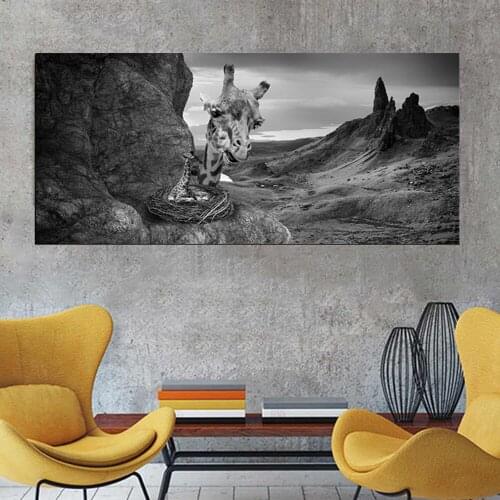 5D Diamond Painting Nordic Style Black White Giraffe Diamond Mosaic Full Drill Diamond Embroidery Pictures Of Rhinestone A573