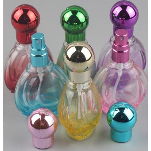 6 Color 20ml Glass Perfume Atomizer Bottles Travel Aluminum nozzle Spray Glass Bottle F20171491
