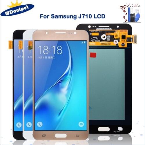 AMOLED 5.5" For Samsung Galaxy J7 2016 J710 LCD Display J710FN J710F Touch Screen Digitizer J710M J710G J710H Replacement Parts