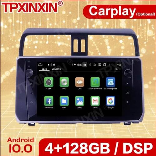 Wireless Carplay 2 Din Car Android10 Stereo Receiver For Toyota Prado 2018 2019 Radio Audio Recorder Head Unit Player IPS Screen
