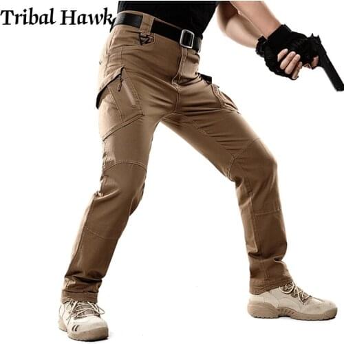 IX9 Tactical Pants Military Army Combat Cotton Cargo Pants Stretch Flexible Mens Casual Multi Pockets Black Trousers XXXL