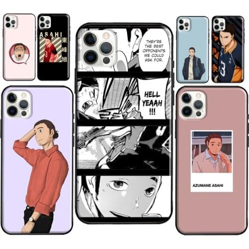 Anime Haikyuu Azumane Asahi Phone Case For iPhone 12 Pro Max 12 Mini SE 2020 8 7 Plus 11 Pro Max X XS Max XR Cover