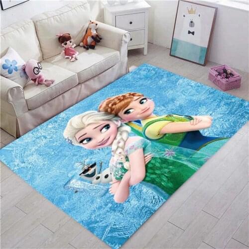 Childrens Play Mat Frozen Door Mat Cartoon Anna Elsa Mat Cute Kitchen Carpet Bedroom Carpet Stair Mat Home Decoration Crafts