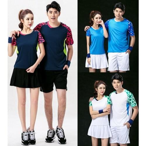 Badminton shirt,breathable Absorb sweat badminton suits spot shirt men women can printing word Badminton t-shirts Shorts M-4XL