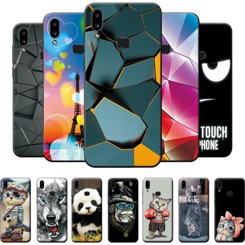 For Samsung A10s Case A 10s SM-A107F Soft TPU Cartoon Silicone Bumper For Samsung Galaxy A10s Case A107F Marble Coque Back Cover