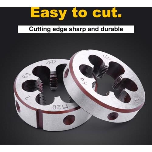 Hot Sale 3PCS/Set M20 Round Die High Quality HSS M20* 1 M20* 1.5 M20* 2 Threading Tools High Speed Steel Metric Threading Die