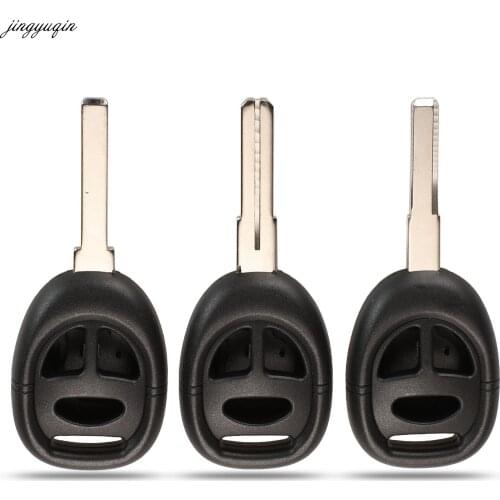 Jingyuqin Remote Car Key Case Shell For Saab 9-3 9-5 93 95 With Uncut Blade 3 Buttons Key Replacement