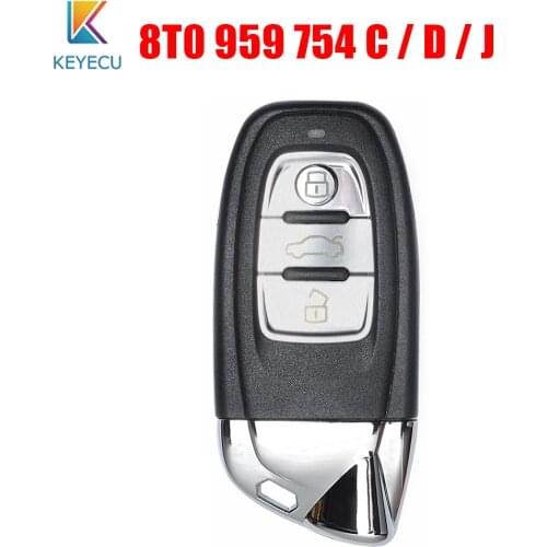 Keyecu Modified as Lamborghini Smart Remote Control Car Key for Audi A4 A5 S4 Q5, Fob 3 Button - 315MHz / 868MHz - 8T0 959 754 C