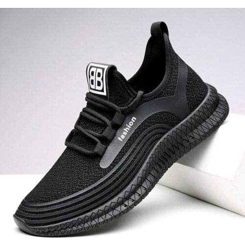 Sneakers Men Air Mesh Breathable Lace Up Solid Men Trainers Shoes Hot Sale Outdoor Walking Casual Shoes for Men