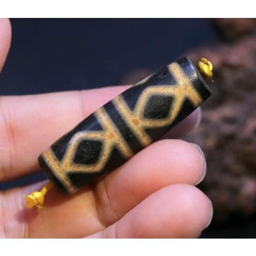 Magic Tibetan Old oily Agate 6 Kingkong eye Totem dZi Bead Amulet