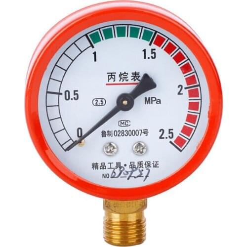 Propane Dial Pressure Gauge Propane Regulator Welding Gas Gauges, 0-2.5MPA, 0-0.25MPA, Pressure Reducing Valve Gas Flowmeter