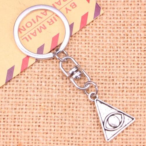 New Fashion Keychain 24x18mm eye Pendants DIY Men Jewelry Car Key Chain Ring Holder Souvenir For Gift