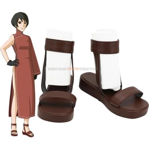 Tsuchikage Shoes Cosplay Anime Tsuchikage Cosplay Boots Customized Leather Sandals for Unisex