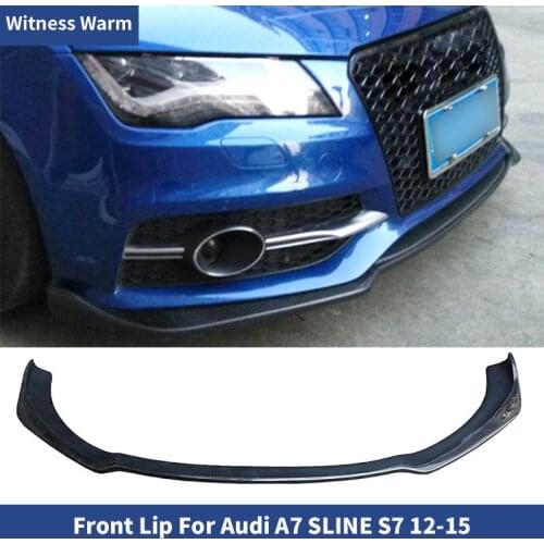 For Audi A7 Carbon Fiber Car Front Lip Splitters Bumper Aprons Spoiler Fits For Audi A7 Sline/S7 12-15