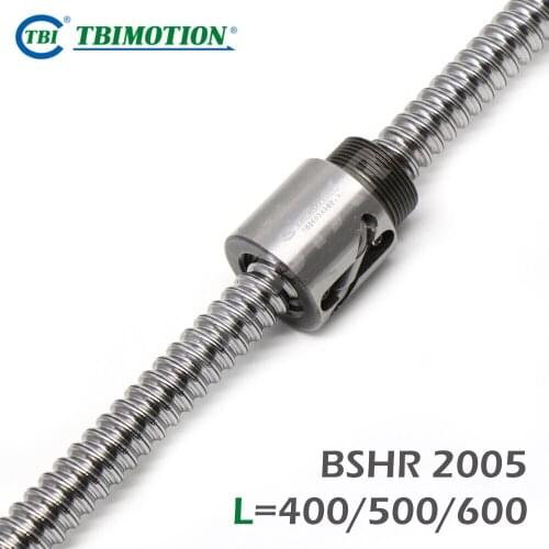 TBI Motion C7 Ball Screw Professional BSH2005 with 400/500/600mm High Precision Mini Ballnut Premium CNC Parts without Flange Nu