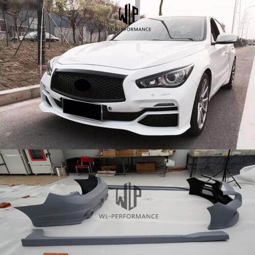 Q50 Eau styling high quality FRP car body kits front bumper rear bumper side skirts for infiniti Q50 2014-UP