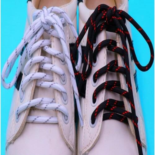 4.5MM Double Color Plaid Pattern Ropes With Plastic Tip Cheaper Shoelaces Clothing Polyester Hat Rope ozdoby do butów