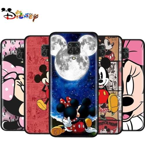 Silicone Soft Cover Mickey Mouse For Xiaomi Redmi Note 10S 10 9 9S 9T 8T 8 7 6 5 Pro Max 5A 4X 4 5G Black Phone Case