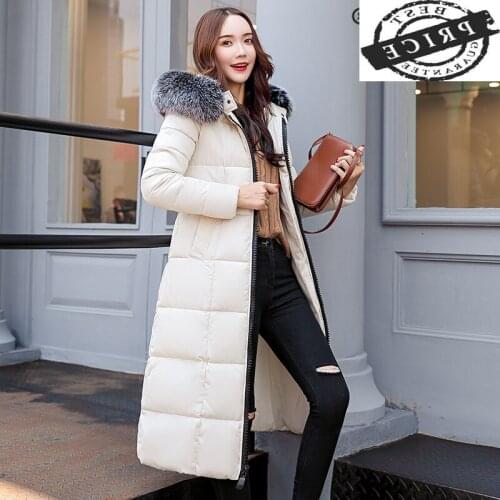 Thick Warm Down Cotton Female Jacket Women Winter Parka Mujer 2021 Korean Fit Long Womens Park Coat Ladies Overcoat 2011