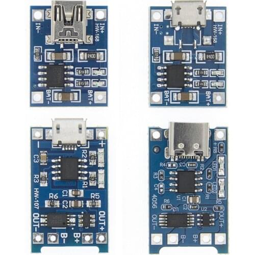 TP4056 Protection Dual Functions 5V 1A Micro USB 18650 Lithium Battery Charging Board Charger Module