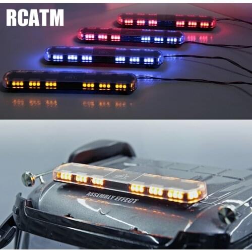 High Quality Led Spin Warning Engineering Light 4 Color 18 Mode for 1/14 Tamyia RC Truck Dump Scania R620 Actros Acros Man 3363