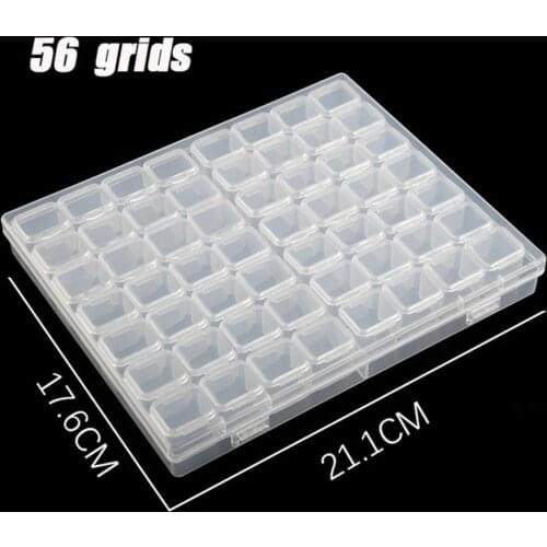 Storage Box 28/56/224 Slots PlasticDiamond Painting Kits Nail Art Rhinestone Toole Beads Storage Box Case Organizer Holder Sale