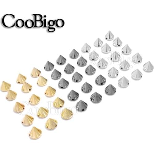 Cone Studded Rivets Spikes Bead Punk Bag Rivet Leather Bracelet Boots Backpack DIY Sewing Craft Garment Accessory Plastic 100pcs