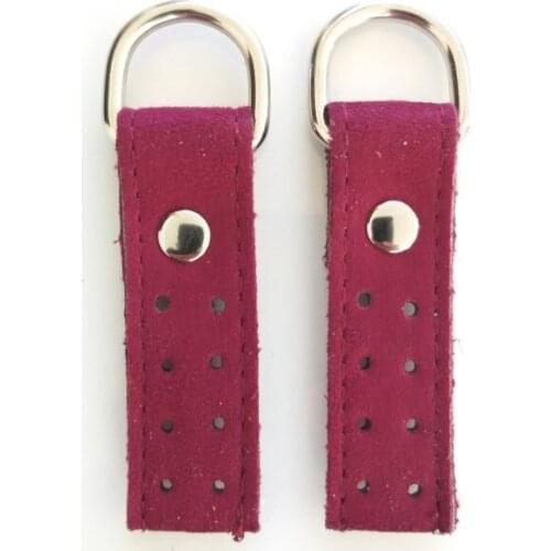 Suede Faux Leather Burgundy Böce Metal Seçenekli