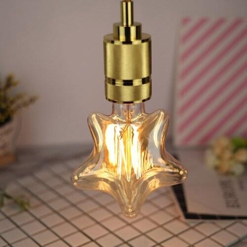 Star Retro Light 2700K Warm White Edison Bulb 220V 40W E27 Pentagram Light Bulb LED Light Retro Decoration Light Art Chandelier