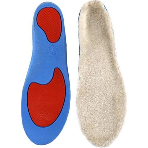 1Pair Unisex Slow shock thermal insoles for shoes winter Snow Boots pad imitation wool warm insoles Outdoor Hiking insoles #ED