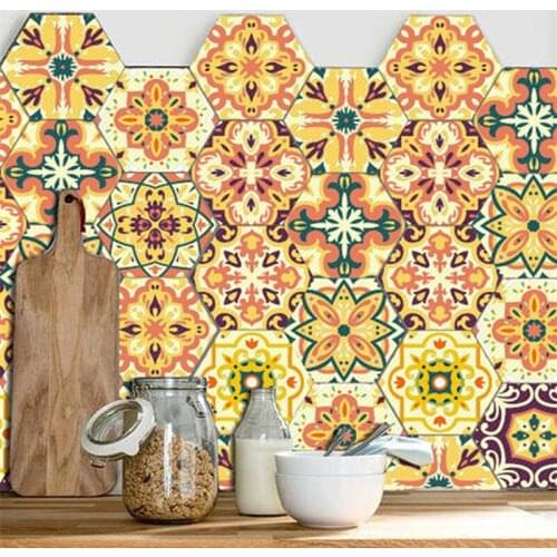 10Pcs DIY Tile Sticker Bathroom Living Room Waterproof PVC Non-Slip Floor Waterproof Wall Stickers