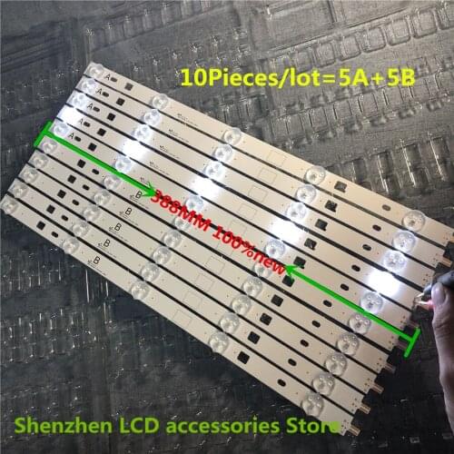 10Pieces/lot LED Backlight strip 5lamp For Sony 40"TV KDL-40W605B NS4S400DND01 A1989957A KDL-40R485A 100%NEW