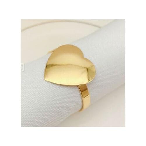 6pcs/lot Hotel Valentines Day Mothers Day heart-shaped napkin buckle love napkin ring napkin ring mouth cloth ring