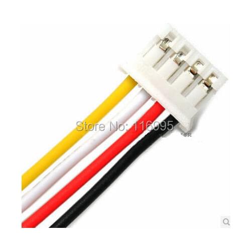 Free shipping 50pcs PH Electronic wire PH2.0-4P 26awg single head wire /another head tin long 10CM/20CM/30CM