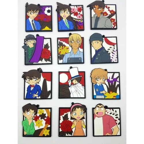 Detective Conan Anime keychain Jimmy Kudo Kaltou Kiddo Hattori Kazuha Ran Mouri Rubber strap/mobile phone charms D222A