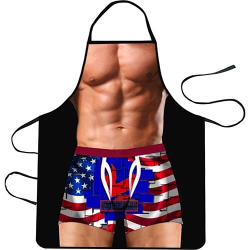 Creative Apron Cartoon Character Print with Adjustable Straps Sexy Cooking Accessory for Women / Men Household Cleaning Tools