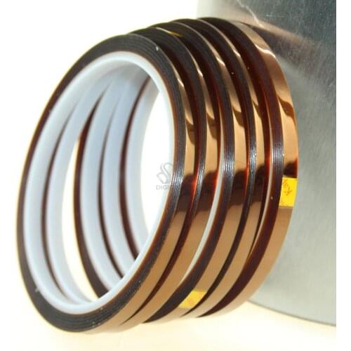 Hot Sale 5mm X 33m 100ft High Temperature Heat Resistant Polyimide Adhesive Tape for Electronic Industry BGA