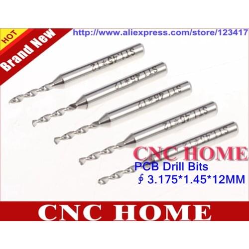 Quality 10 pcs/lot 3.175*1.45mm PCB Drill CNC, Import Carbide Router Bits, Twist Drill Needle, Micro Kit Cutters for SMT, Board