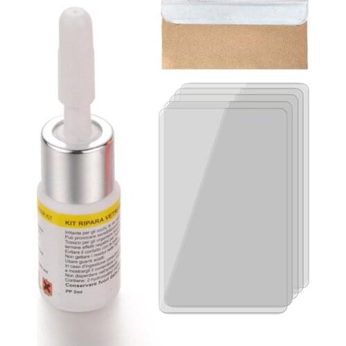 Windshield Repair Kit Car Window Repair Polishing Windscreen Glass Renwal Tools Auto Chips Crack Restore Fix Kit white
